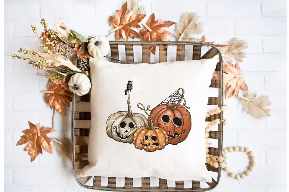 whimsical Halloween throw pillow