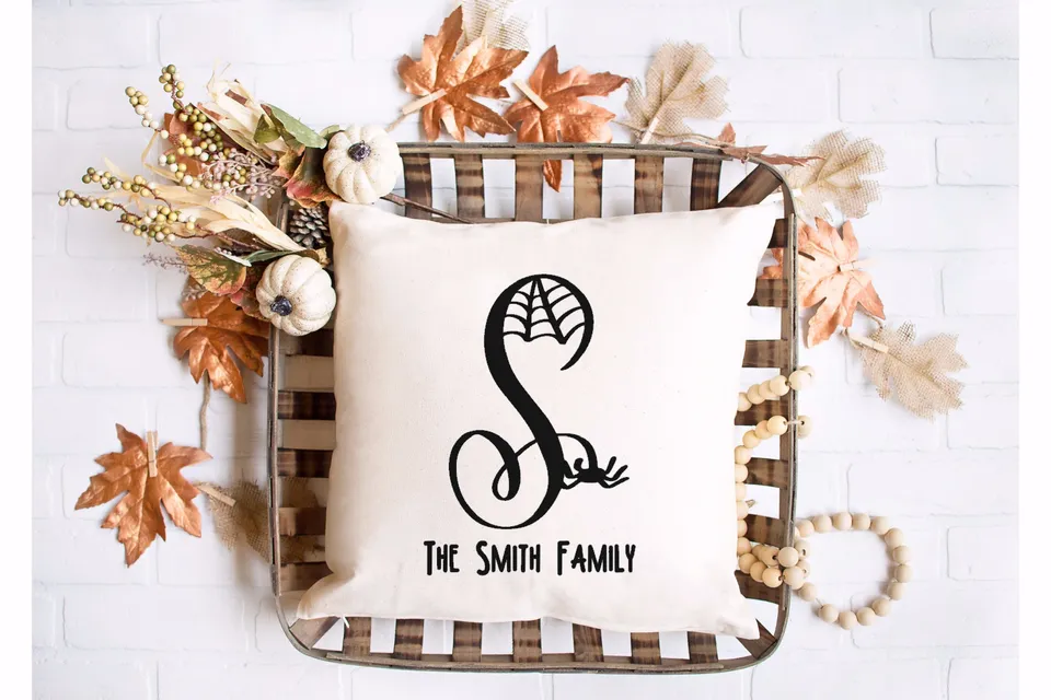 "The Smith Family" Halloween throw pillow