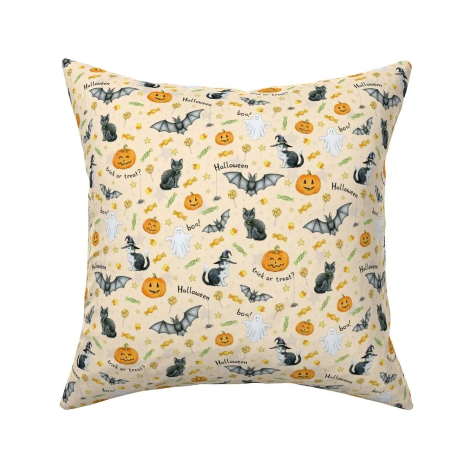 Spooky Halloween Throw Pillow