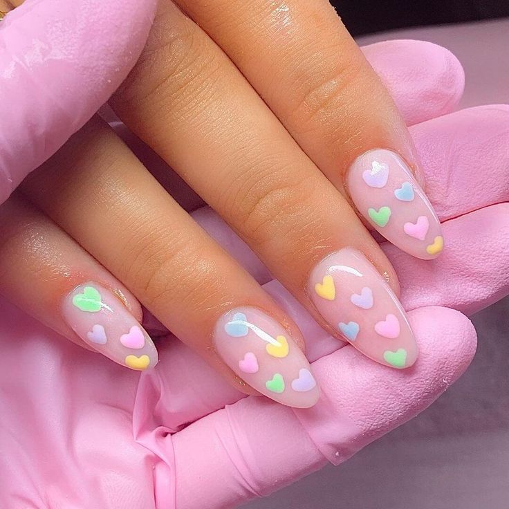 Pastel Valentine’s Day Nail Designs