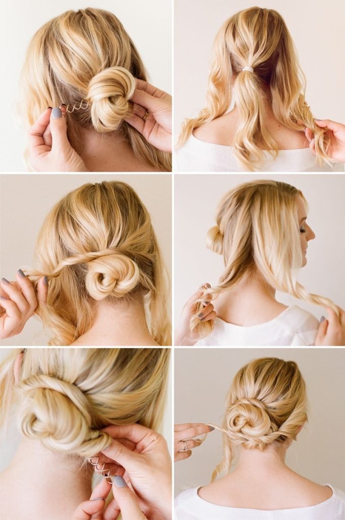 Cute Hairstyles for Short hair .messy bun for short hair