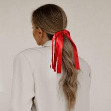 Cute Hairstyles for Long Hair long ponytail with a ribbon